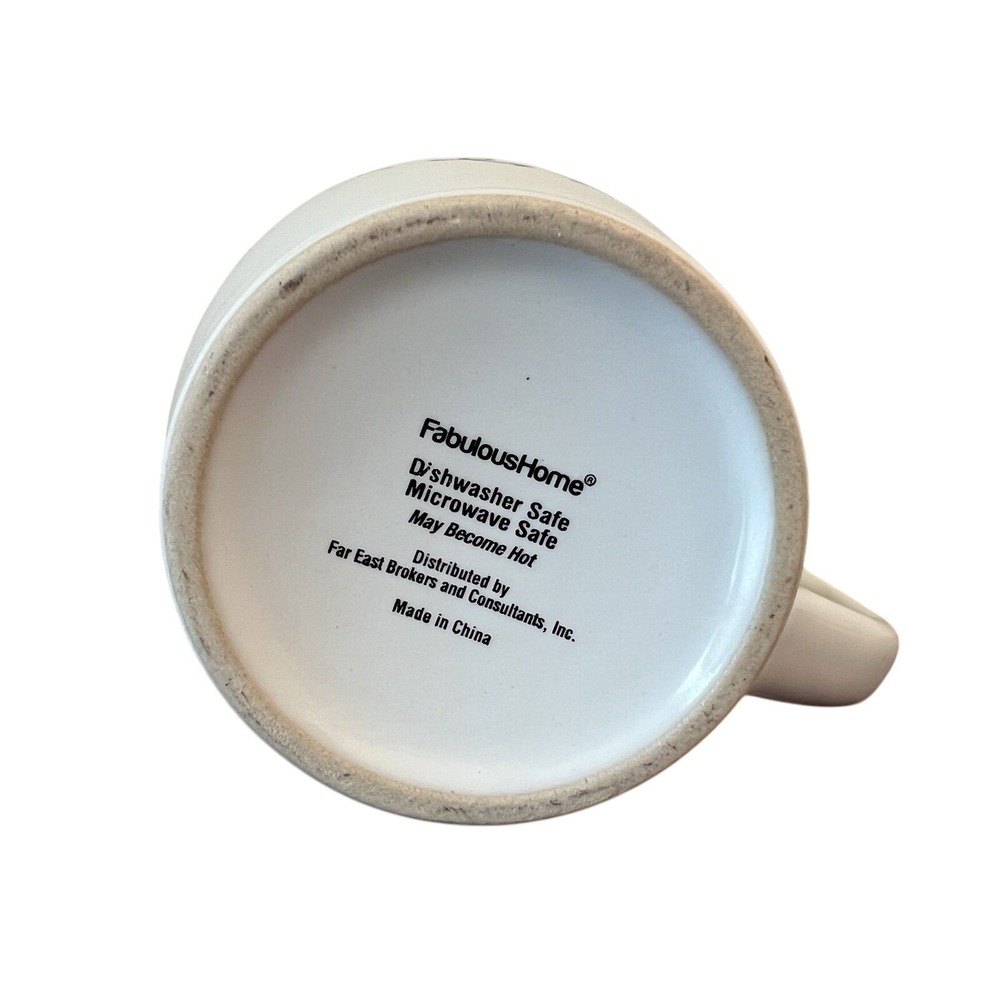 FabulousHome Jingle & Mingle Time Christmas Coffee Mug White Red Holiday Cup - Picture 5 of 7